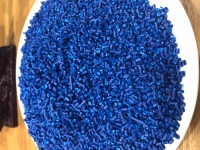 Вторичный гранулят полипропилена синий.